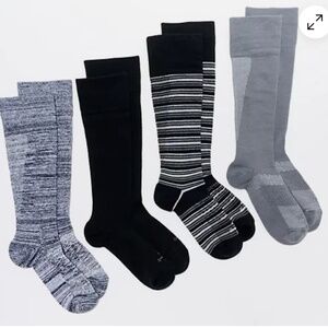 Tommie Copper UltraTemp& UltraGuard WOTC set of 4 compression Socks Basic Stripe